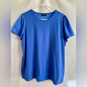 Rafaella Women's Blue Short Sleeve Top Size: XL